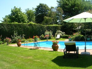 Outdoor pool, a heated pool