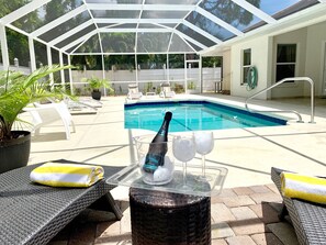 Outdoor pool, a heated pool