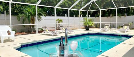 Outdoor pool, a heated pool