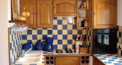 Air-conditioned country cottage with wifi and shaded terrace facing the Luberon