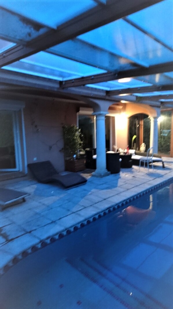 Indoor pool, a heated pool