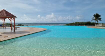 BEL APPART 2P 45m2, Terrasse 12m2, piscine, tennis, plage, WIFI (télétravail)