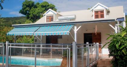 Villa Les Gallières, Creole wood house close to the Caribbean beach