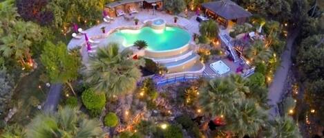 A heated pool