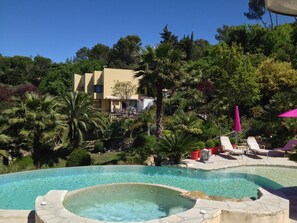A heated pool