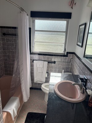 Shower, hair dryer, towels, soap - Snead Island Cut Home - Oceanfront near Anna Maria , Boat docking, pet friendly (Palmetto)