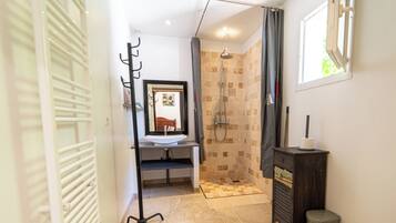 Shower, hair dryer