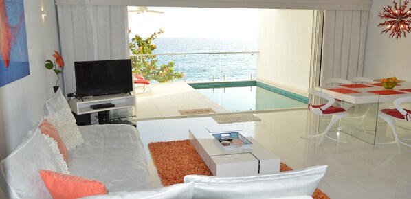 TV connectée, lecteur de DVD, livres, vidéothèque