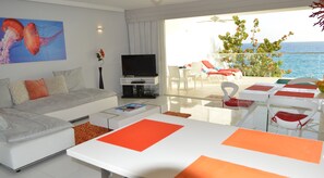 TV connectée, lecteur de DVD, livres, vidéothèque