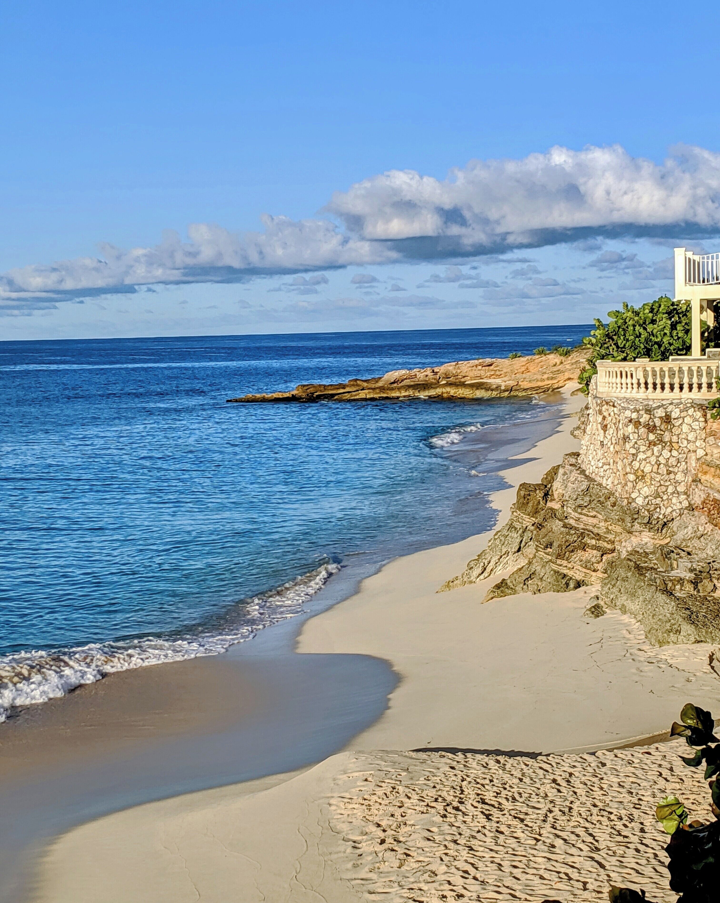 On the beach, sun loungers, beach towels