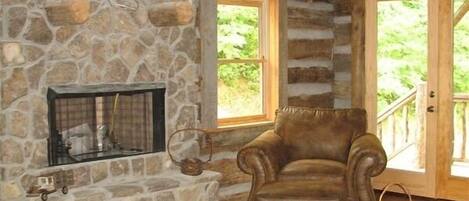 Smart TV, fireplace, DVD player, video library