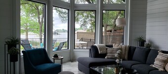 A Touch of Texas. Stunning Lakehouse on three lots. Huge yard and Patio Deck