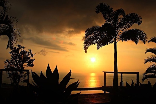 Take a dip while watching the sunset!