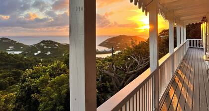 Upeat näkymät merelle ja tuulet Villa Catalinassa, St Johnissa. Confort-yksityisyys