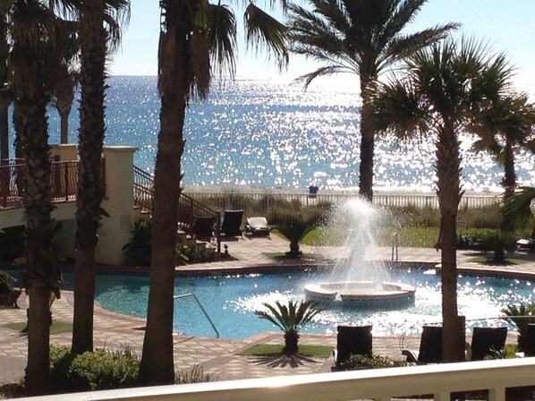 A heated pool -  Gulf Front Condo---2nd FL Convenient/Reserved Parking (Panama City Beach)