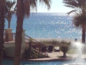 A heated pool -  Gulf Front Condo---2nd FL Convenient/Reserved Parking (Panama City Beach)