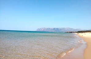 Beach nearby, sun-loungers
