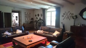 电视、壁炉、DVD 播放器、乒乓球