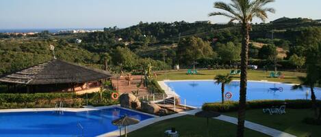 Indoor pool, outdoor pool