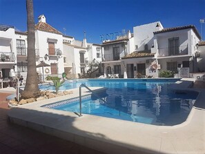Pool - Burriana Beach 4 Mins Walk, Spanish Town House, 2 Pools - Gardens, WIFI, Air-Con (Burriana, Malaga)