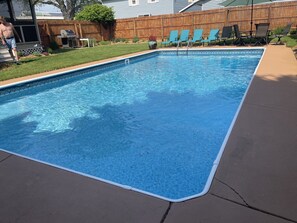 Outdoor pool, a heated pool