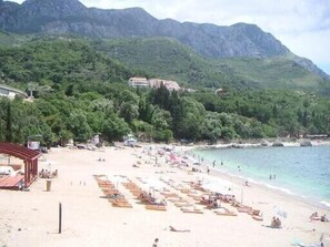 Beach nearby, sun-loungers