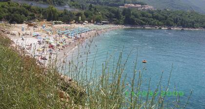 Panoramic view apartment in Rafailovici. 200 m from sandy beaches.