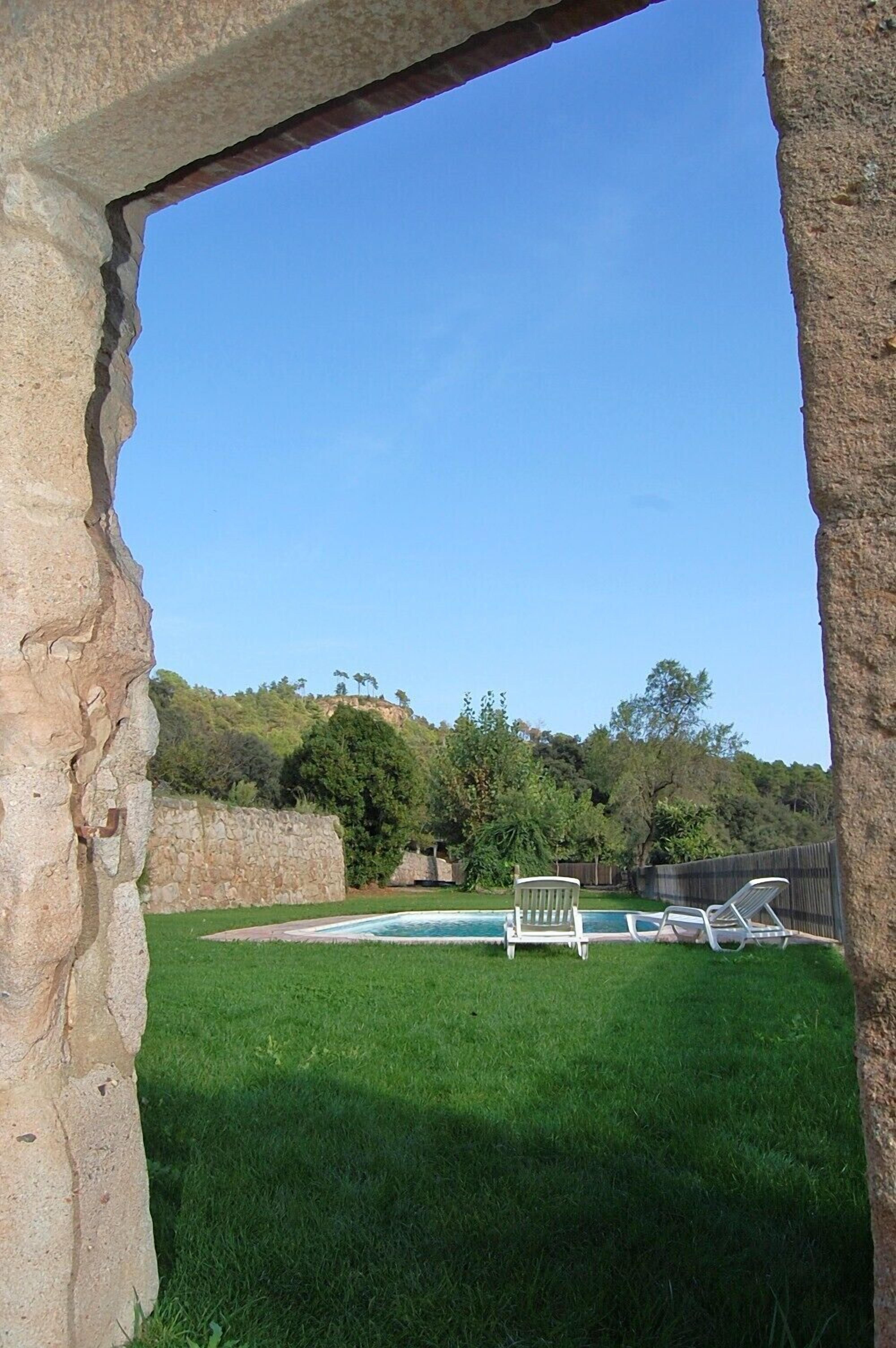View to the pool/mini golf area