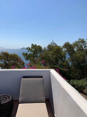 Property grounds - House with two lofts overlooking the sea / house with two lofts is facing the (skala)