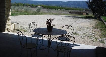 PARC DU LUBERON DANS UN MAS EN PIERRE A CABRIERES d'AVIGNON PRES DE GORDES
