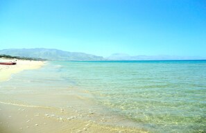 Beach nearby, sun-loungers
