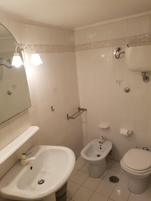 Een douche, een haardroger, een bidet