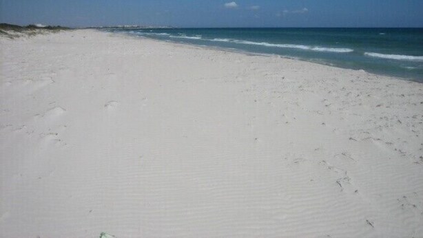 A wide sandy beach with gentle waves. - Vacation apartment in Tunisia (quiet location) (CHATT MERIAM)