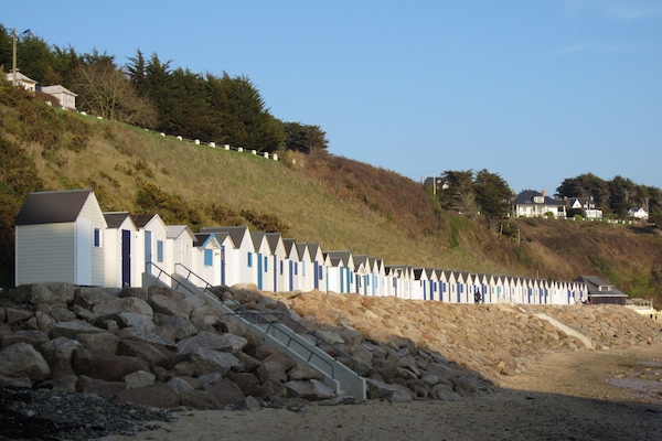 Les cabines de la plage de la potinière