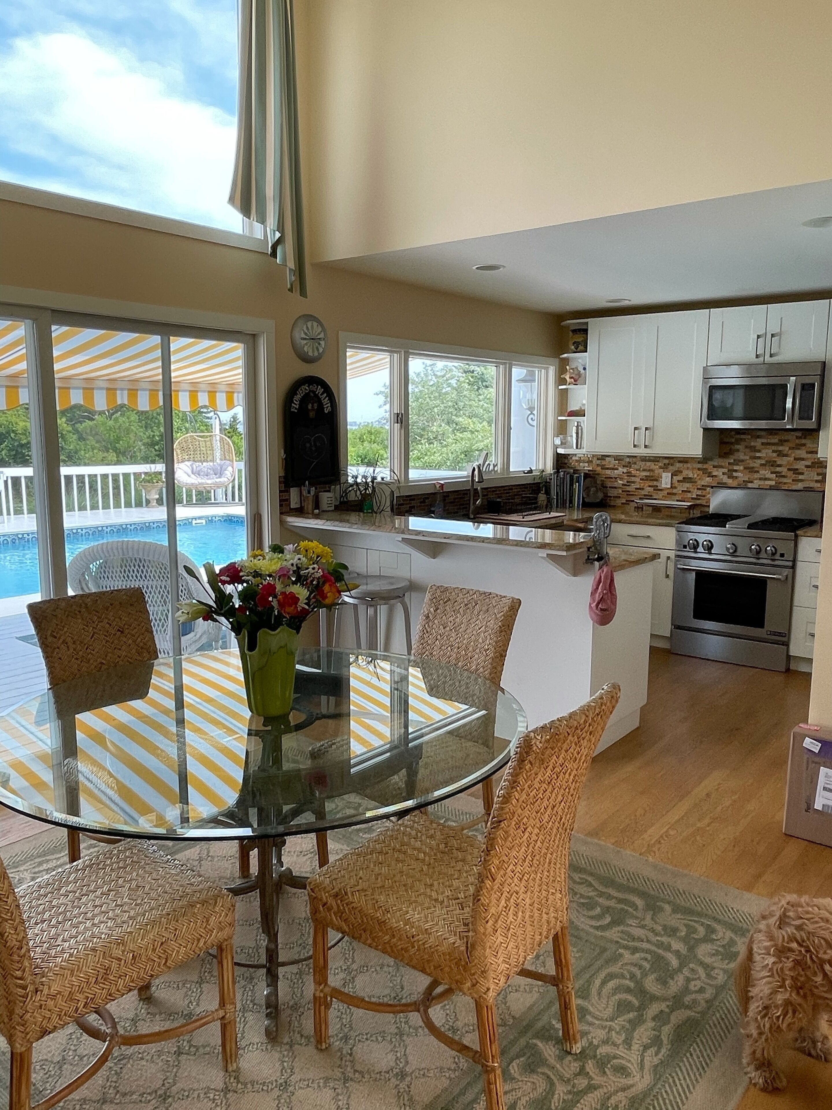 Dining room with 60” table