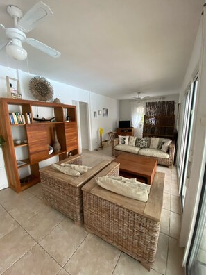 TV, DVD player, books, stereo - ''La Flamboyante'' villa (Ste Anne)