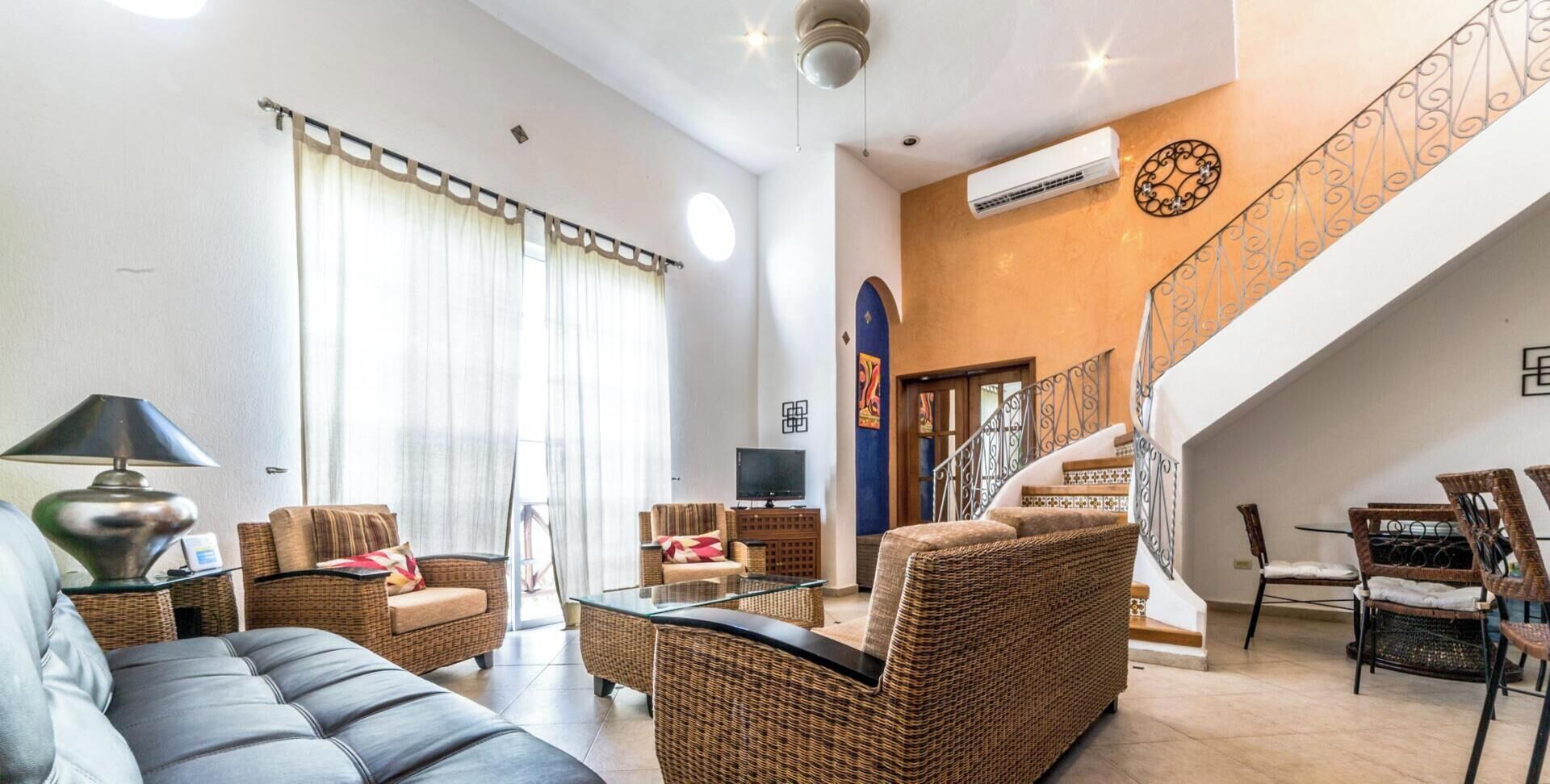 Smart TV, DVD player, books, video library