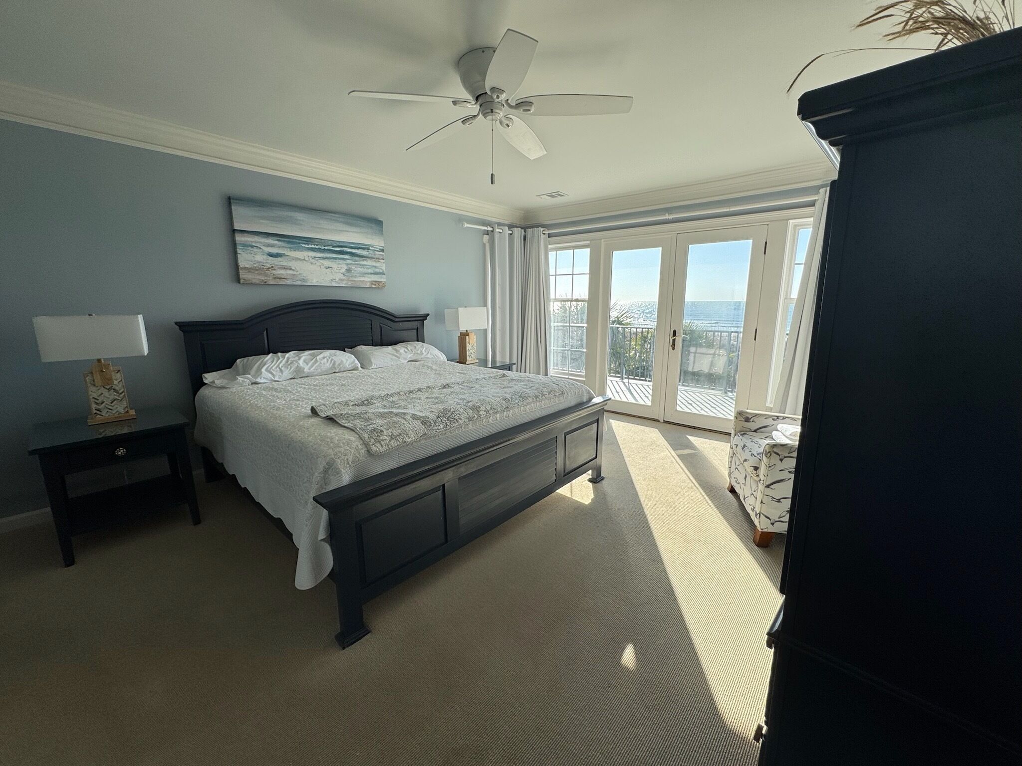 King suite # 2  with access to balcony that is shared with  2 level queen