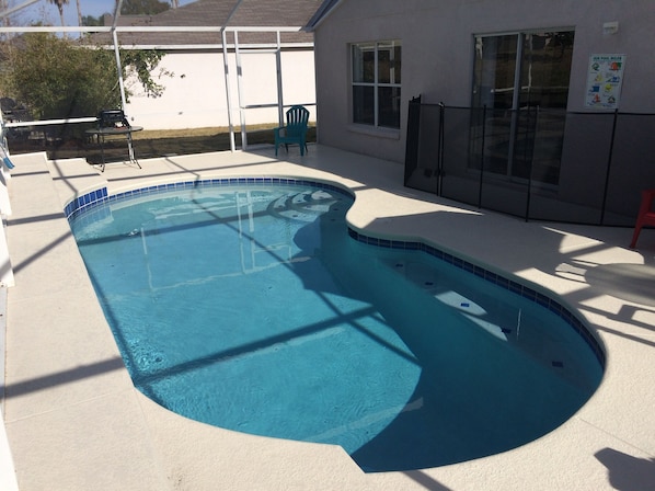 A heated pool