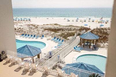 Gulf View Sugar Beach Condo - 1BR with Loft - Beachfront Pools - Sleeps 4