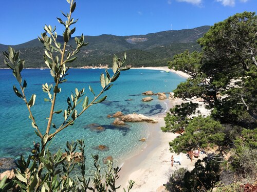 Terrace house, view of Ajaccio bay, Iles Sanguinaires. Coti Chiavari Portigliolo