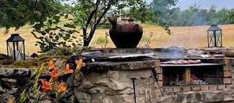 Child and pet friendly Stone Farmhouse with private heated pool on 2 acres