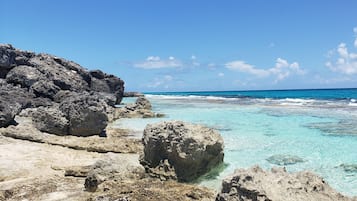 On the beach, beach towels