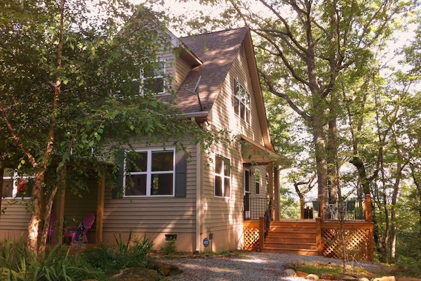 House sits on a knoll half way up Lynch Mountain