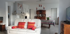Smart TV, DVD player, livros, aparelho de som