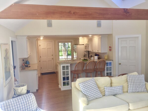 Fernseher, Kamin, Tischtennisplatte, Bücher