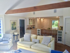 Fernseher, Kamin, Tischtennisplatte, Bücher