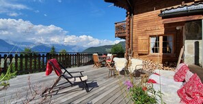 Terrace/patio - Chalet - La Tzoumaz Verbier - on the slopes (La Tzoumaz)