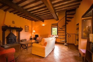 تلفزيون، مدفأة، مشغل دي في دي، كُتُب