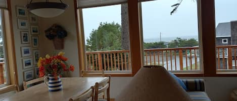 Smart TV, fireplace, DVD player, books